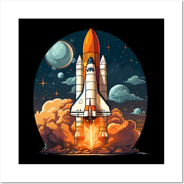 AI Generated Rocketship Wall Art by Keciu's Shop